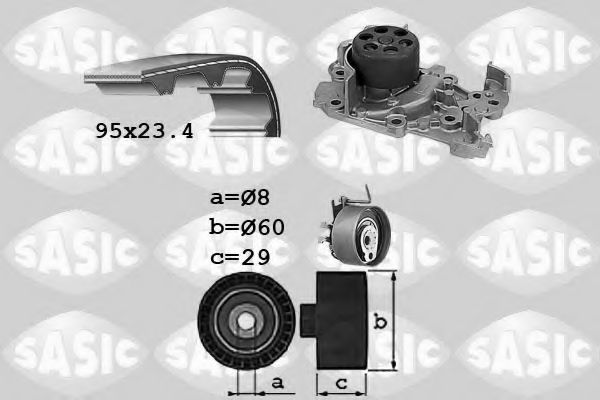 SASIC 3904029 Комплект ремня ГРМ для RENAULT EURO CLIO III (Рено Эуро клио 3) SASIC 3904029 Комплект ремня ГРМ для RENAULT EURO CLIO III (Рено Эуро клио 3)
