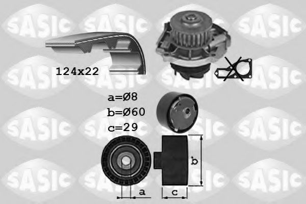 SASIC 3906038 Комплект ремня ГРМ для FIAT STILO (Фиат Стило) SASIC 3906038 Комплект ремня ГРМ для FIAT STILO (Фиат Стило)