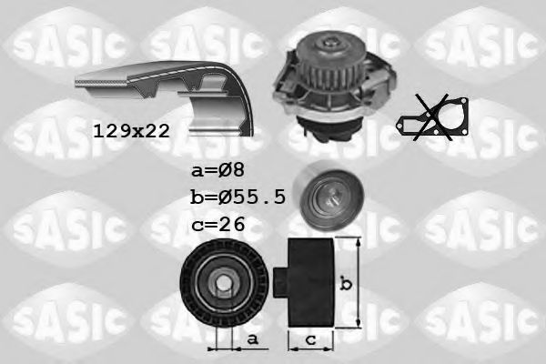 SASIC 3906042 Комплект ремня ГРМ для FIAT 500 (Фиат 500) SASIC 3906042 Комплект ремня ГРМ для FIAT 500 (Фиат 500)