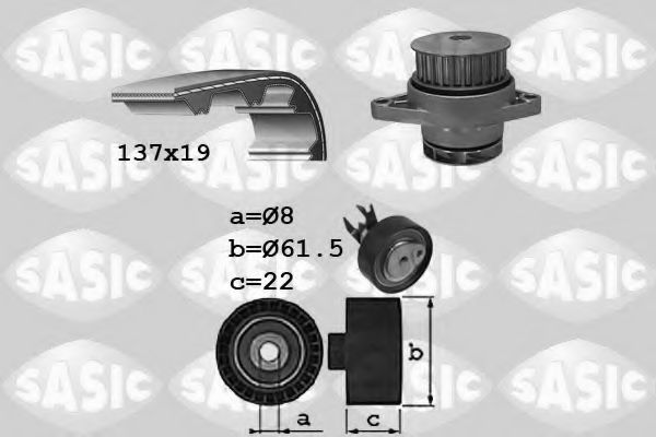 SASIC 3906054 Комплект ремня ГРМ для VOLKSWAGEN POLO (Фольксваген Поло) SASIC 3906054 Комплект ремня ГРМ для VOLKSWAGEN POLO (Фольксваген Поло)