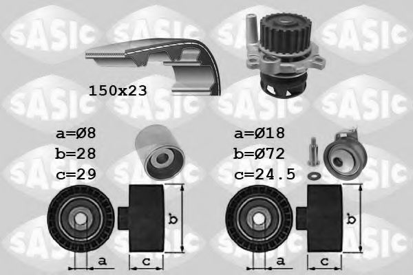 SASIC 3906062 Комплект ремня ГРМ для SEAT LEON (Сеат Леон) SASIC 3906062 Комплект ремня ГРМ для SEAT LEON (Сеат Леон)