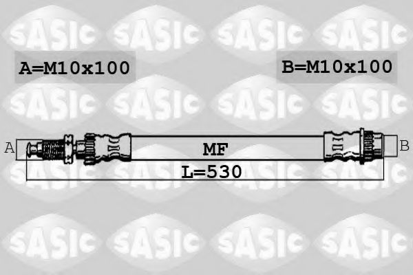 SASIC 6600044 Тормозной шланг для PEUGEOT 207 SW (Пежо 207 св) SASIC 6600044 Тормозной шланг для PEUGEOT 207 SW (Пежо 207 св)