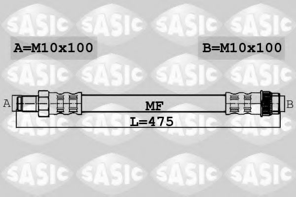 SASIC 6604027 Тормозной шланг для RENAULT MEGANE II (Рено Меган 2) SASIC 6604027 Тормозной шланг для RENAULT MEGANE II (Рено Меган 2)