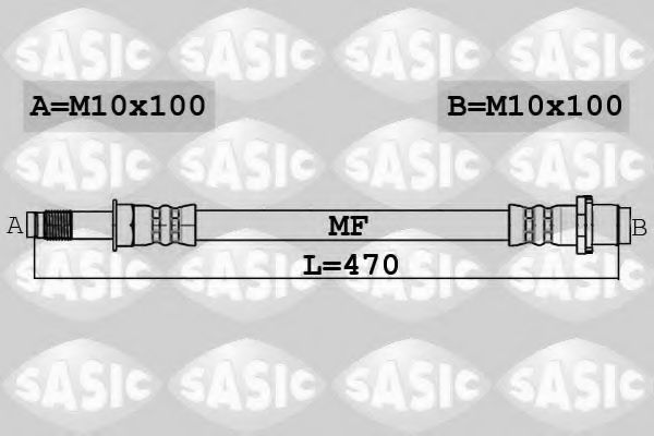 SASIC 6606230 Тормозной шланг для VOLKSWAGEN CRAFTER 30-35 (Фольксваген Крафтер 30-35) SASIC 6606230 Тормозной шланг для VOLKSWAGEN CRAFTER 30-35 (Фольксваген Крафтер 30-35)