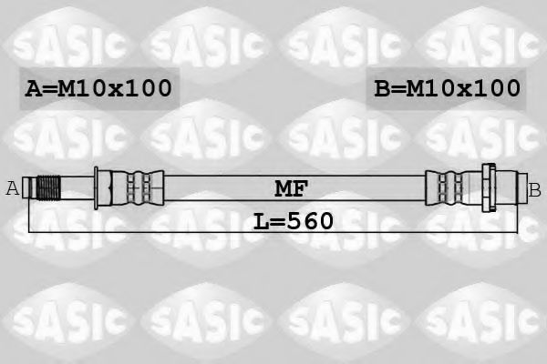 SASIC 6606241 Тормозной шланг для VOLKSWAGEN T5 MULTIVAN (Фольксваген T5 мультиван) SASIC 6606241 Тормозной шланг для VOLKSWAGEN T5 MULTIVAN (Фольксваген T5 мультиван)