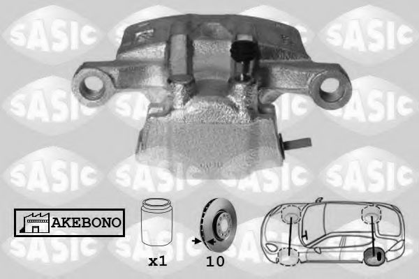 SASIC 6500026 Тормозной суппорт для PEUGEOT 4007 (Пежо 4007)
