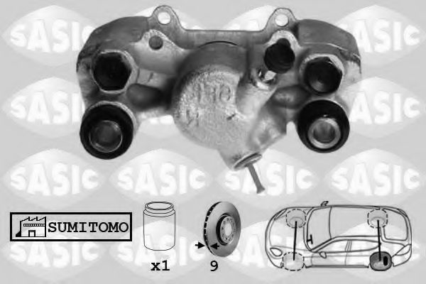 SASIC 6506204 Тормозной суппорт для TOYOTA YARIS VERSO (Тойота/тоета Ярис версо) SASIC 6506204 Тормозной суппорт для TOYOTA YARIS VERSO (Тойота/тоета Ярис версо)