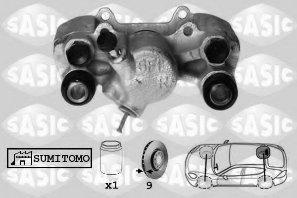 SASIC 6506205 Тормозной суппорт для TOYOTA YARIS VERSO (Тойота/тоета Ярис версо) SASIC 6506205 Тормозной суппорт для TOYOTA YARIS VERSO (Тойота/тоета Ярис версо)