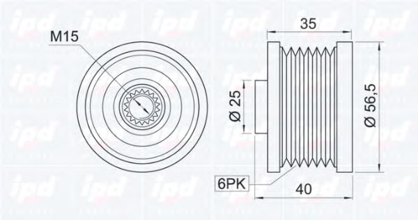 IPD 15-3286 Механизм свободного хода генератора для NISSAN PRIMERA (Ниссан Примера) IPD 15-3286 Механизм свободного хода генератора для NISSAN PRIMERA (Ниссан Примера)