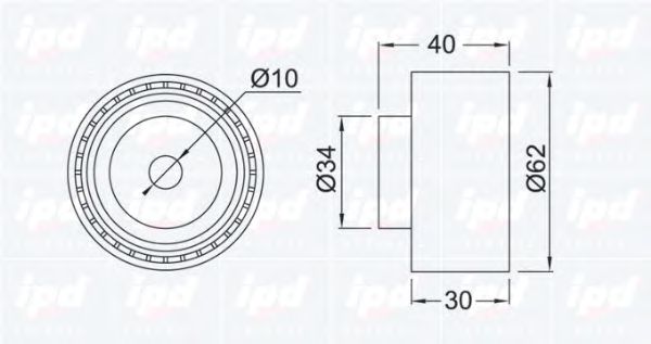 IPD 15-3150 Паразитный Ведущий ролик, зубчатый ремень для PEUGEOT 607 (Пежо 607) IPD 15-3150 Паразитный Ведущий ролик, зубчатый ремень для PEUGEOT 607 (Пежо 607)