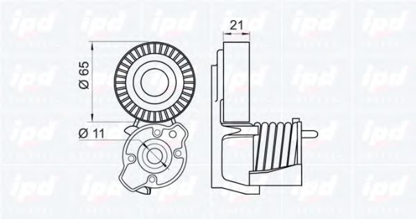 IPD 15-3401 Натяжитель ремня, клиновой зубча для VOLVO C70 II (Вольво C70 2) IPD 15-3401 Натяжитель ремня, клиновой зубча для VOLVO C70 II (Вольво C70 2)