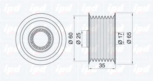 IPD 15-3193 Механизм свободного хода генератора для MAZDA PREMACY (Мазда Premacy) IPD 15-3193 Механизм свободного хода генератора для MAZDA PREMACY (Мазда Premacy)