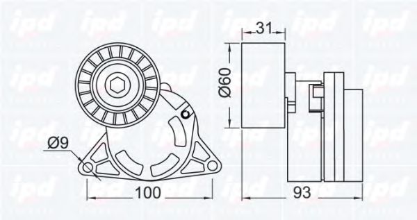 IPD 15-3478 Натяжитель ремня, клиновой зубча для OPEL MOVANO (Опель Моvано) IPD 15-3478 Натяжитель ремня, клиновой зубча для OPEL MOVANO (Опель Моvано)