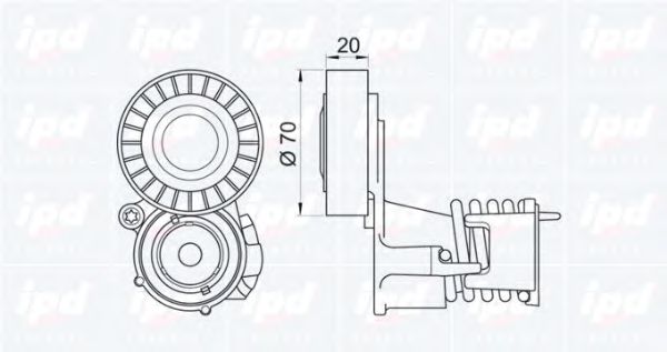 IPD 15-3402 Натяжитель ремня, клиновой зубча для VOLVO C70 II (Вольво C70 2) IPD 15-3402 Натяжитель ремня, клиновой зубча для VOLVO C70 II (Вольво C70 2)