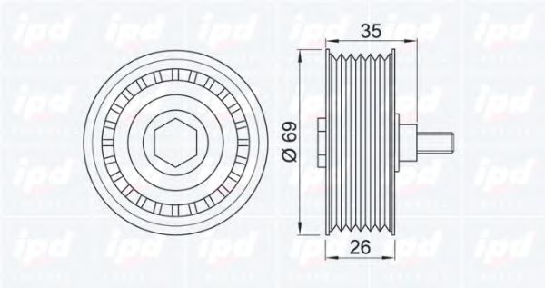 IPD 15-3251 Паразитный ведущий ролик, поликлиновой ремень для CITROËN JUMPER (CитроËн Жумпэр) IPD 15-3251 Паразитный ведущий ролик, поликлиновой ремень для CITROËN JUMPER (CитроËн Жумпэр)