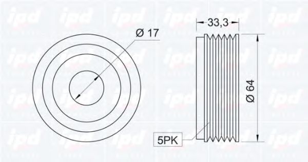 IPD 15-3282 Механизм свободного хода генератора для KIA CARNIVAL I (Киа Карнивал 1) IPD 15-3282 Механизм свободного хода генератора для KIA CARNIVAL I (Киа Карнивал 1)
