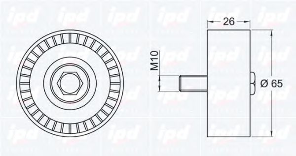 IPD 15-3462 Паразитный ведущий ролик, поликлиновой ремень для AUDI TT (Ауди Тт) IPD 15-3462 Паразитный ведущий ролик, поликлиновой ремень для AUDI TT (Ауди Тт)