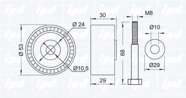 IPD 15-1122 Паразитный Ведущий ролик, зубчатый ремень для FIAT IDEA (Фиат Идэа) IPD 15-1122 Паразитный Ведущий ролик, зубчатый ремень для FIAT IDEA (Фиат Идэа)
