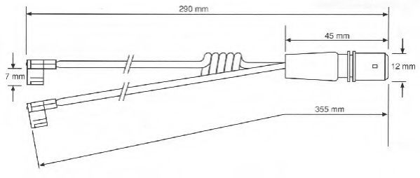 ABEX FAI117 Сигнализатор, износ тормозных колодок 