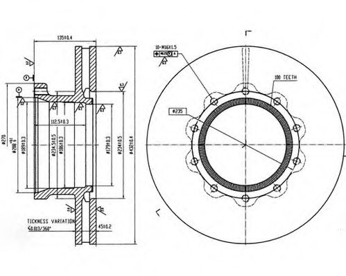 DURON DCR161A Тормозной диск для MAN (Ман) DURON DCR161A Тормозной диск для MAN (Ман)