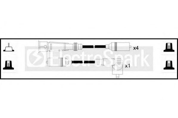 STANDARD OEK592 Комплект проводов зажигания для AUDI 90 (Ауди 90) STANDARD OEK592 Комплект проводов зажигания для AUDI 90 (Ауди 90)