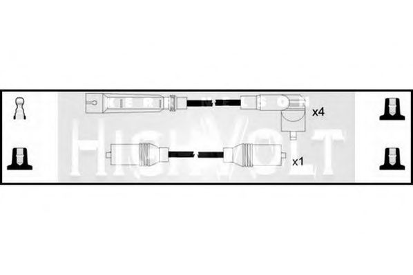STANDARD OEF517 Комплект проводов зажигания для AUDI FOX (Ауди Фоx) STANDARD OEF517 Комплект проводов зажигания для AUDI FOX (Ауди Фоx)