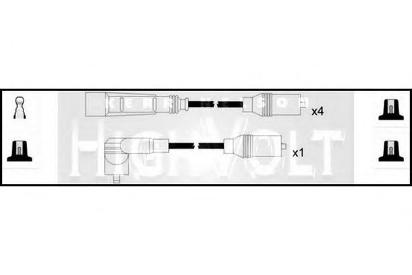 STANDARD OEF774 Комплект проводов зажигания для AUDI 90 (Ауди 90) STANDARD OEF774 Комплект проводов зажигания для AUDI 90 (Ауди 90)