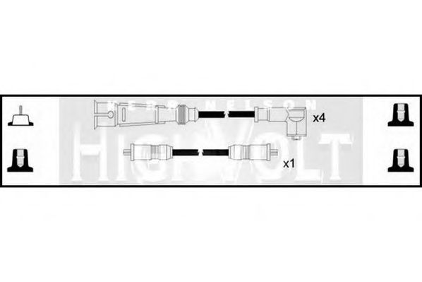 STANDARD OEF363 Комплект проводов зажигания для AUDI FOX (Ауди Фоx) STANDARD OEF363 Комплект проводов зажигания для AUDI FOX (Ауди Фоx)