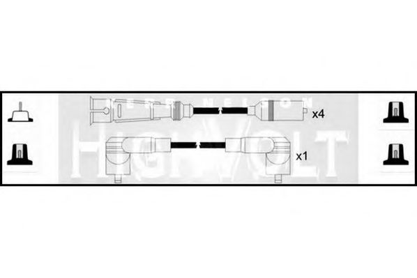 STANDARD OEF673 Комплект проводов зажигания для AUDI 80 (Ауди 80) STANDARD OEF673 Комплект проводов зажигания для AUDI 80 (Ауди 80)