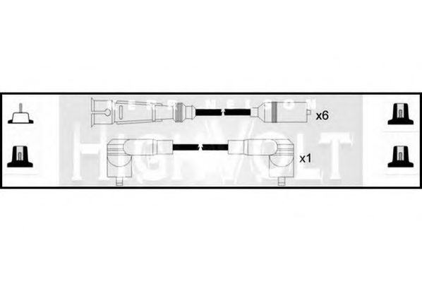 STANDARD OEF592 Комплект проводов зажигания для VOLKSWAGEN LT 28-35 I (Фольксваген Лт 28-35 и) STANDARD OEF592 Комплект проводов зажигания для VOLKSWAGEN LT 28-35 I (Фольксваген Лт 28-35 и)