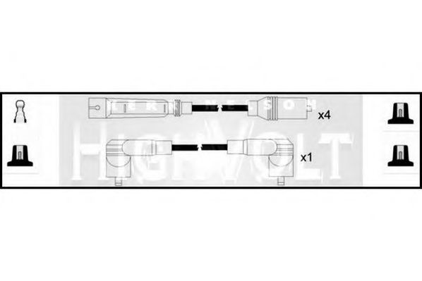 STANDARD OEF519 Комплект проводов зажигания для AUDI 90 (Ауди 90) STANDARD OEF519 Комплект проводов зажигания для AUDI 90 (Ауди 90)