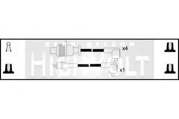 STANDARD OEF054 Комплект проводов зажигания для PEUGEOT 305 II (Пежо 305 2) STANDARD OEF054 Комплект проводов зажигания для PEUGEOT 305 II (Пежо 305 2)