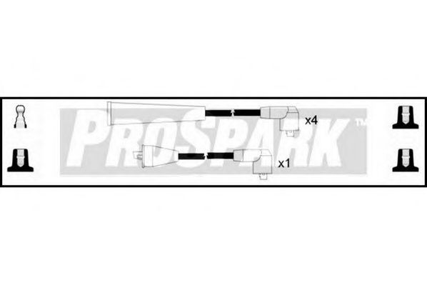 STANDARD OES1256 Комплект проводов зажигания для SUBARU (Субару) STANDARD OES1256 Комплект проводов зажигания для SUBARU (Субару)