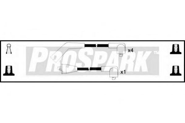 STANDARD OES383 Комплект проводов зажигания для HONDA (Хонда) STANDARD OES383 Комплект проводов зажигания для HONDA (Хонда)