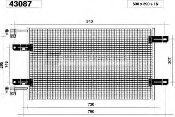 STANDARD F4-43087 Конденсатор, кондиционер для OPEL (Опель) STANDARD F4-43087 Конденсатор, кондиционер для OPEL (Опель)