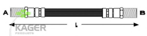 KAGER 38-0263 Тормозной шланг 