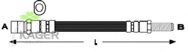 KAGER 38-0295 Тормозной шланг 