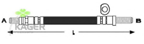 KAGER 38-0297 Тормозной шланг 