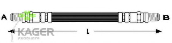 KAGER 38-0304 Тормозной шланг 