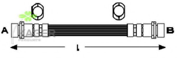 KAGER 38-0307 Тормозной шланг 