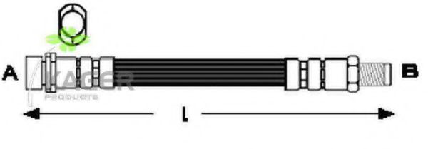 KAGER 38-0308 Тормозной шланг 