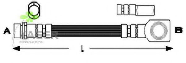 KAGER 38-0310 Тормозной шланг 