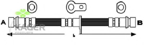 KAGER 38-0358 Тормозной шланг для HONDA (Хонда) KAGER 38-0358 Тормозной шланг для HONDA (Хонда)