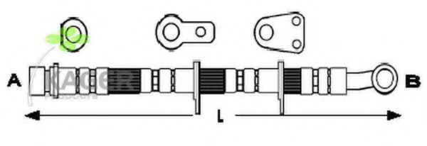 KAGER 38-0364 Тормозной шланг 
