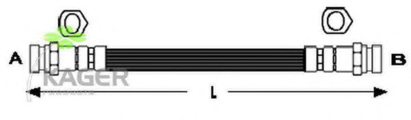 KAGER 38-0435 Тормозной шланг 