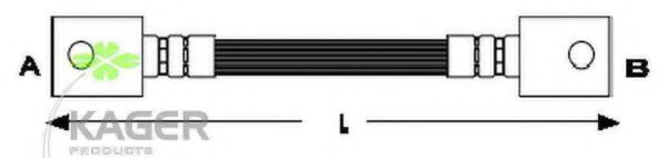 KAGER 38-0439 Тормозной шланг 