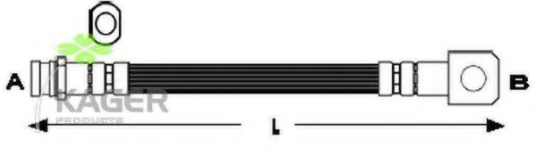 KAGER 38-0473 Тормозной шланг 