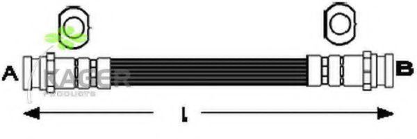 KAGER 38-0480 Тормозной шланг для NISSAN (Ниссан) KAGER 38-0480 Тормозной шланг для NISSAN (Ниссан)