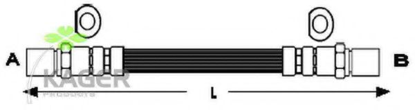 KAGER 38-0500 Тормозной шланг 