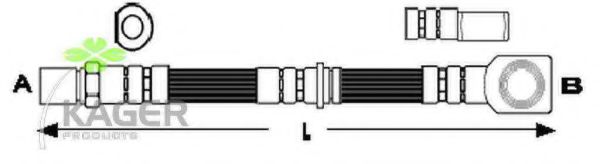 KAGER 38-0520 Тормозной шланг 